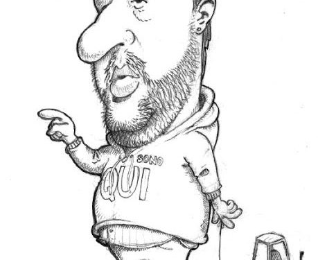 Matteo Salvini caricatura