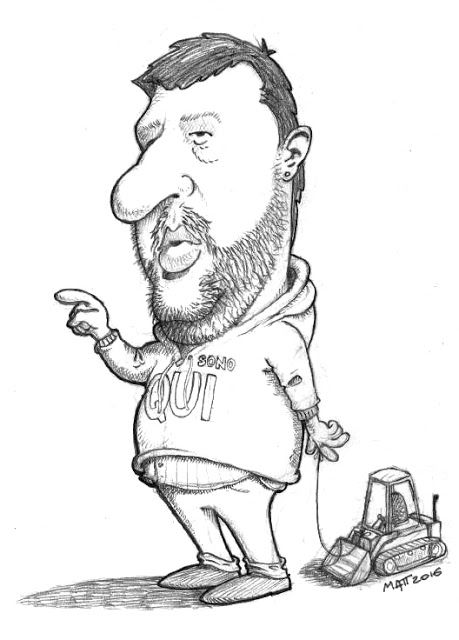 Matteo Salvini caricatura