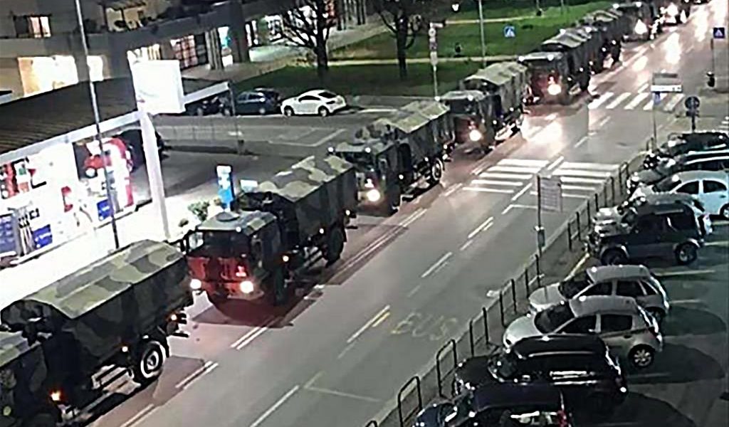 camion esercito morti covid Bergamo