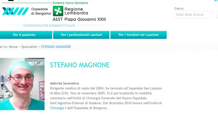 Stefano Magnone Medico Chirurgo Ospedale di Bergamo